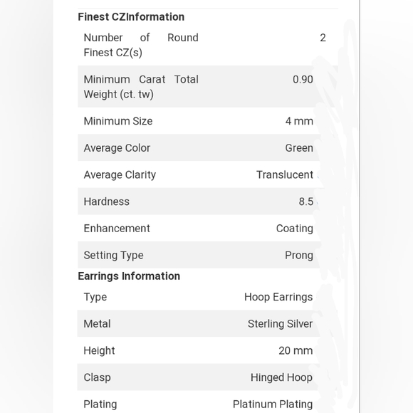 Multicolor MultiGem Hoop Earrings Platinum Silver - Picture 15 of 16